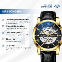 Đồng Hồ Cơ Nam Chenxi Lộ Bộ Máy Cơ Tự Động, Khung Thép Mạ PVD | AN03